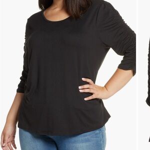 Kiyonna Reverie Ruched Sleeve Top size 1X